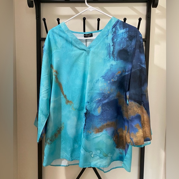 NORACORA 3/4 Length Sleeve Top, NWT, XXL - Picture 3 of 15